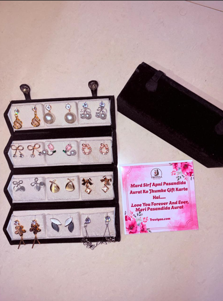 12 Pairs Stylish Western Earrings Set for Women – Trendy & Ethnic Jewelry Collection